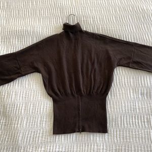Karoo Mark Eisen Chocolate Brown Cashmere Turtleneck Sweater